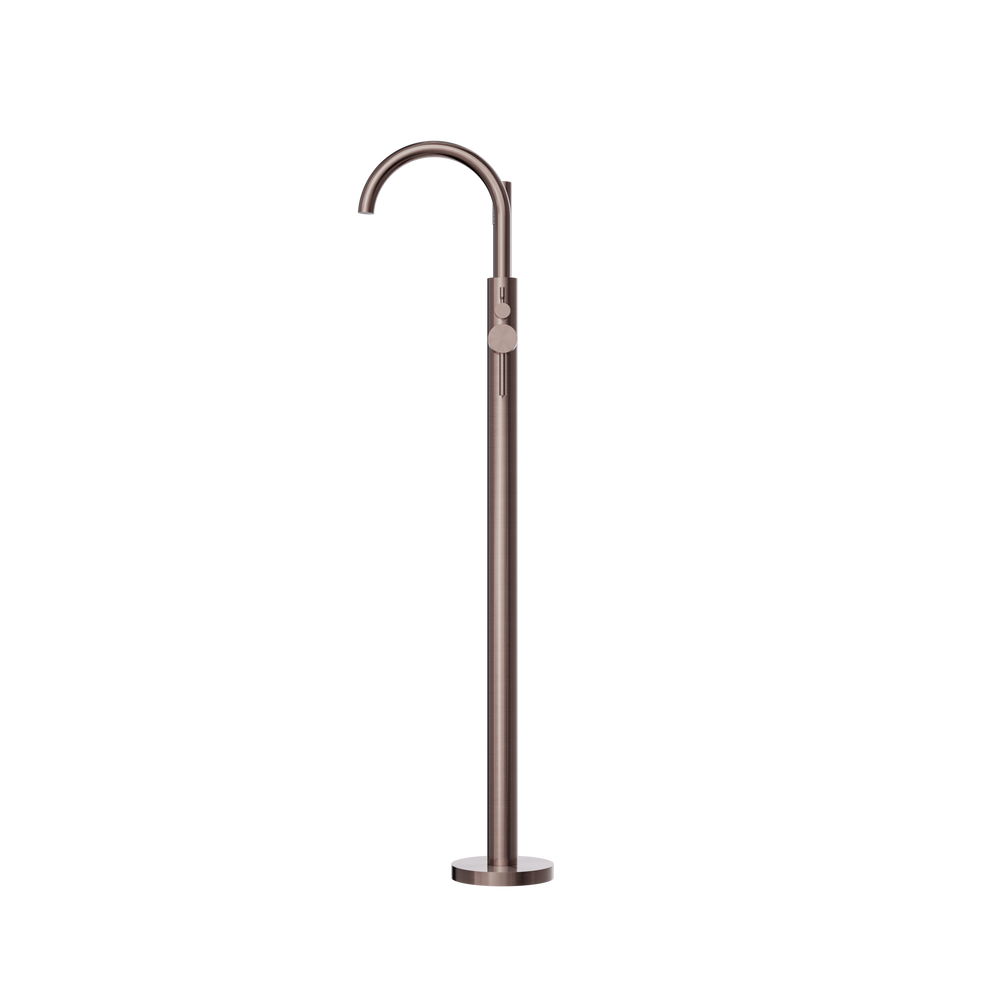 NERO MECCA FREESTANDING MIXER WITH HAND SHOWER BRUSHED BRONZE