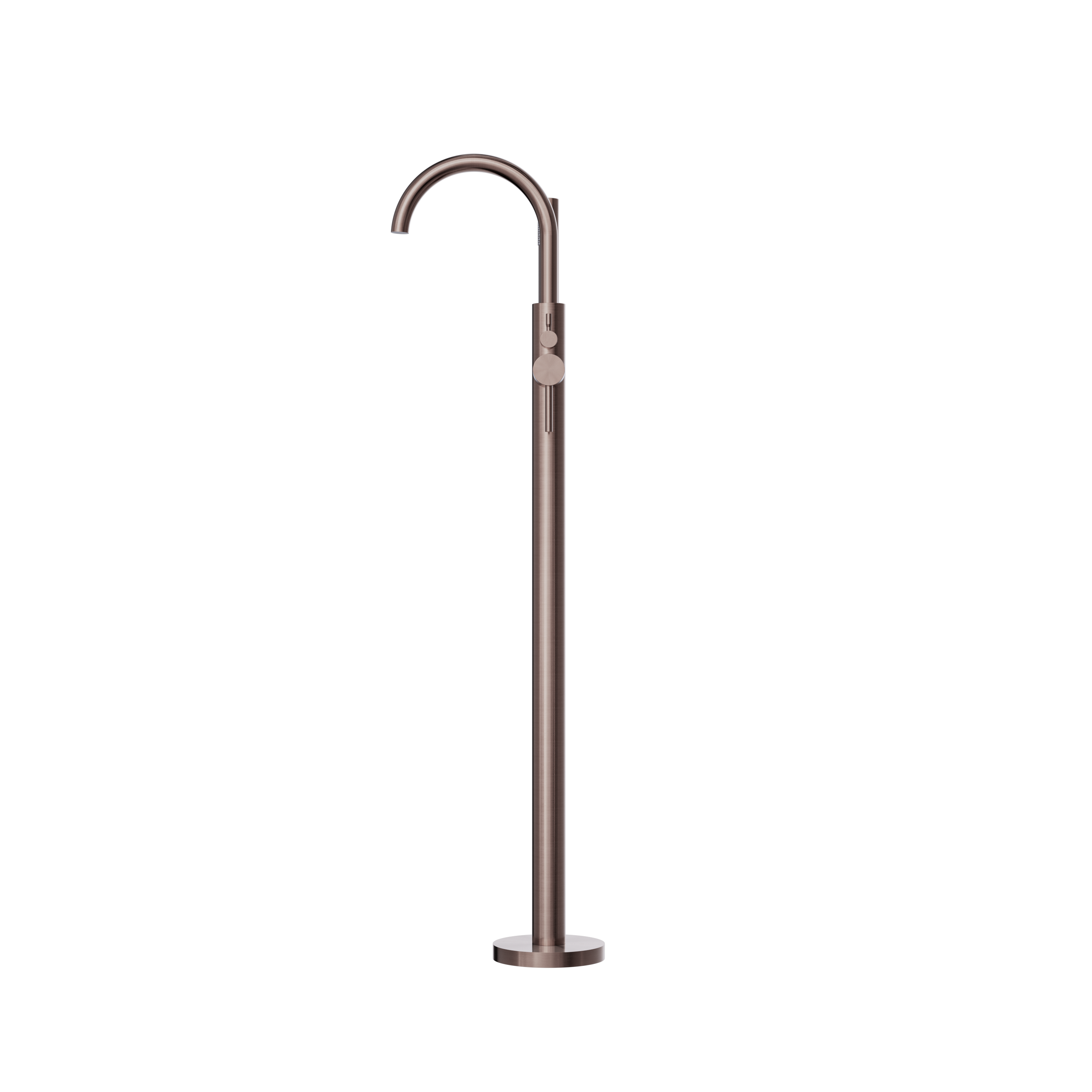 NERO MECCA FREESTANDING MIXER WITH HAND SHOWER BRUSHED BRONZE