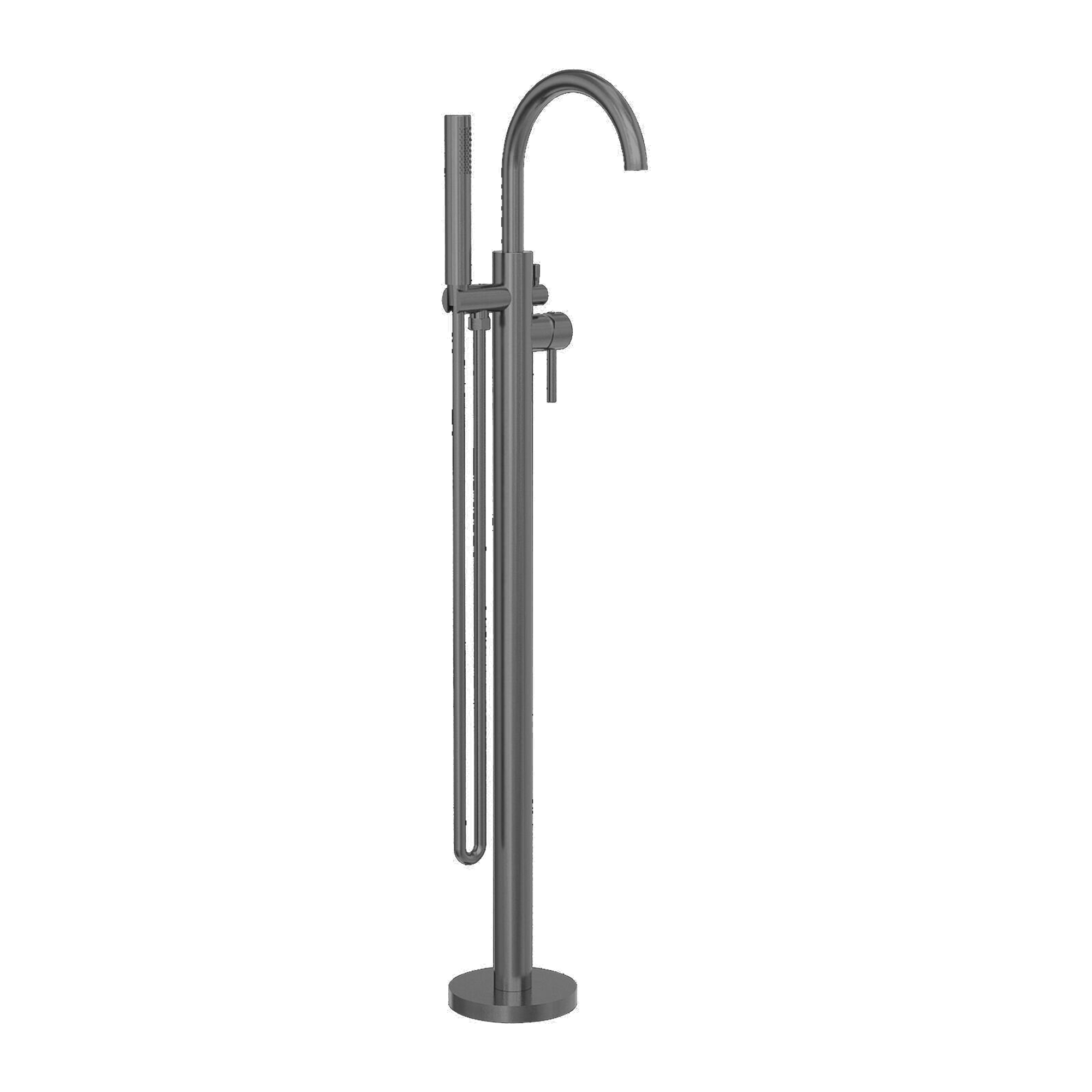 NERO MECCA FREESTANDING MIXER WITH HAND SHOWER GUN METAL