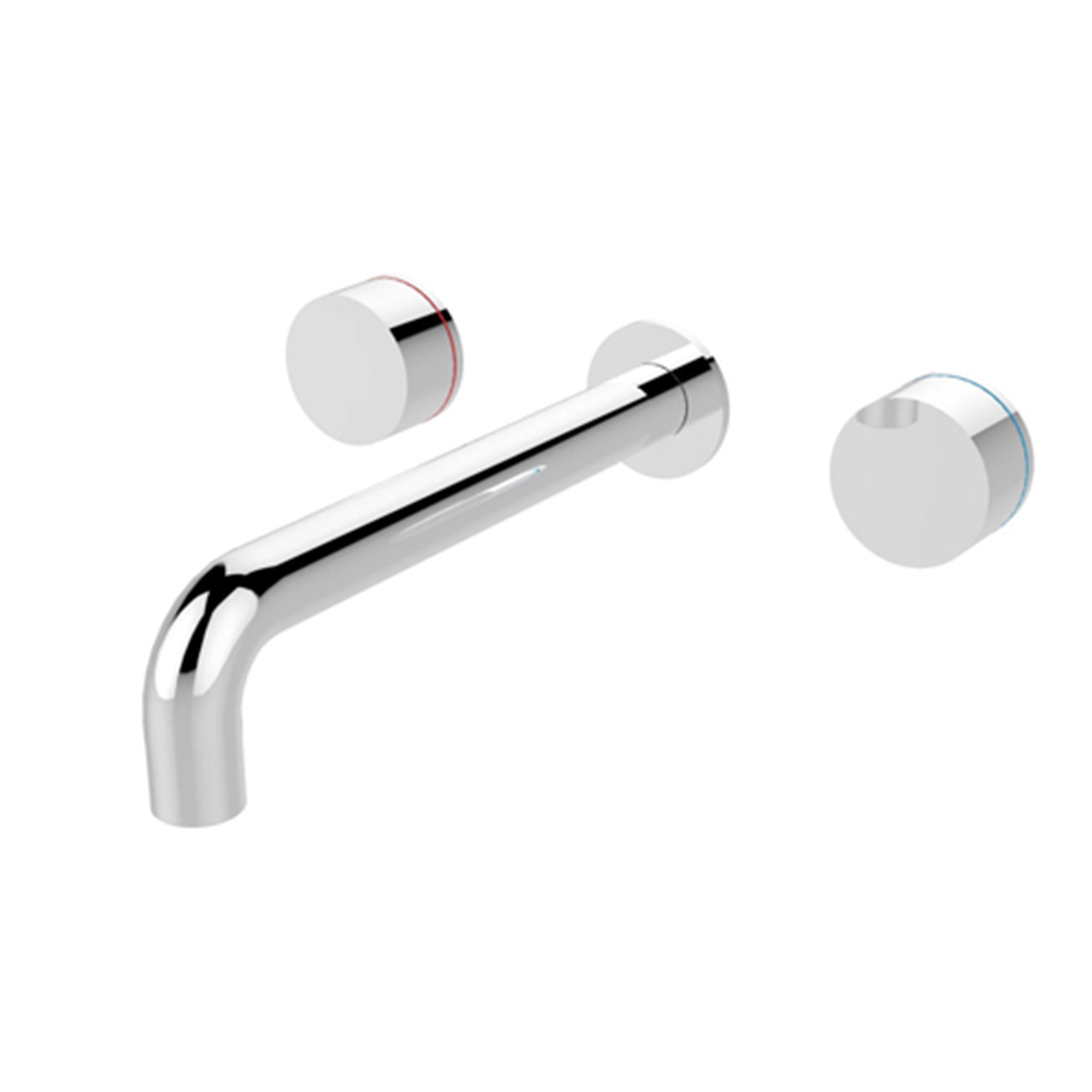 NERO KARA WALL BASIN SET CHROME (AVAILABLE IN 180MM AND 217MM)