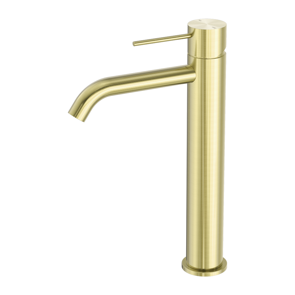 NERO MECCA TALL BASIN MIXER BRUSHED GOLD