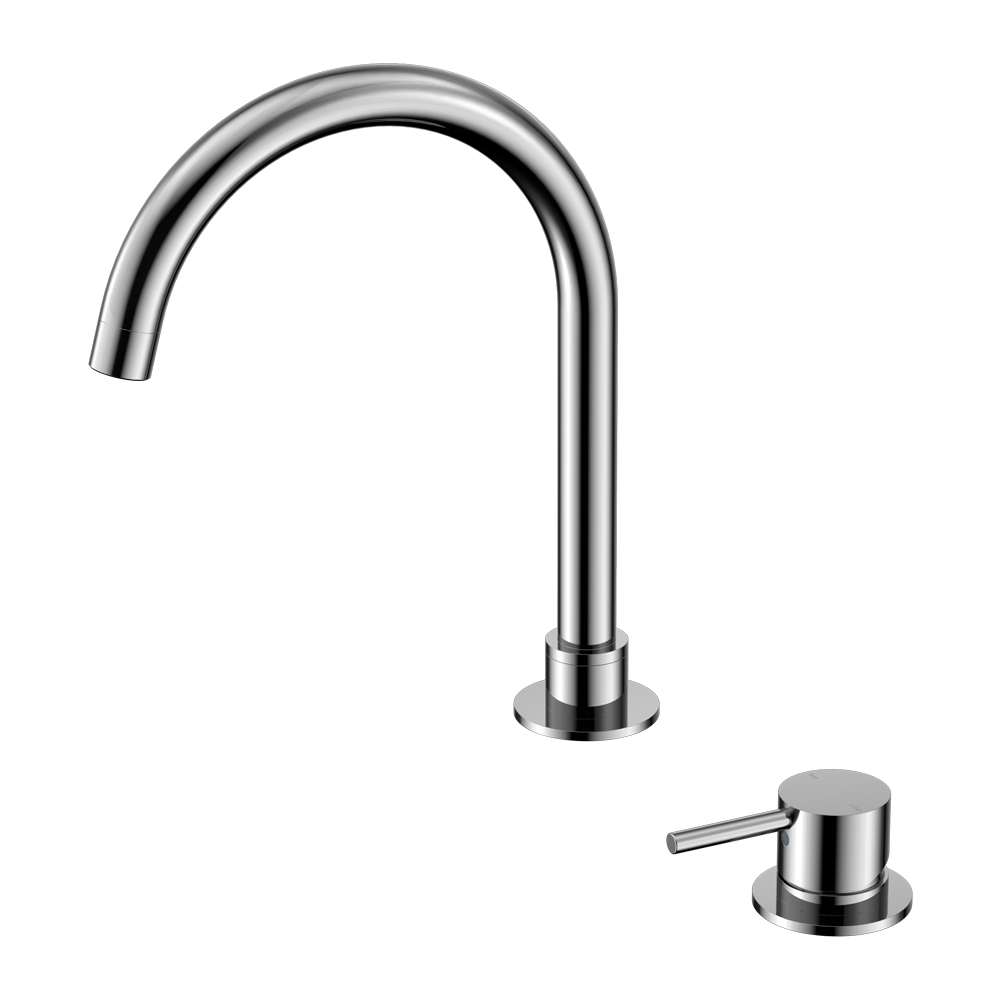 NERO MECCA HOB BASIN MIXER ROUND SWIVEL SPOUT CHROME