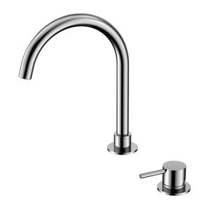 NERO MECCA HOB BASIN MIXER ROUND SWIVEL SPOUT CHROME