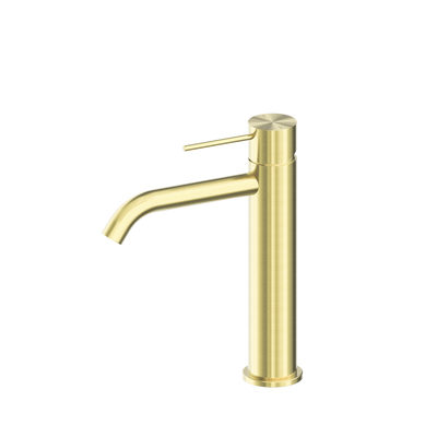 NERO MECCA MID TALL BASIN MIXER BRUSHED GOLD