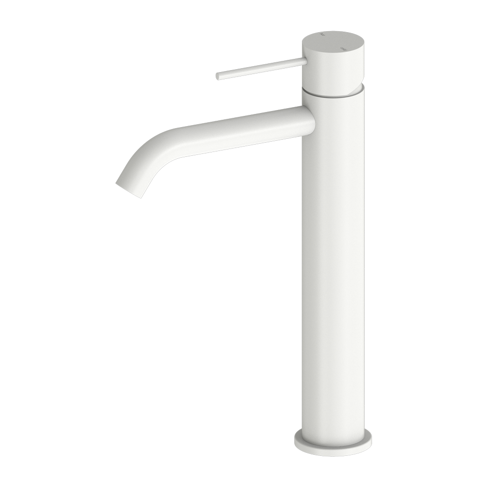 NERO MECCA TALL BASIN MIXER MATTE WHITE