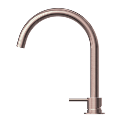 NERO MECCA HOB BASIN MIXER ROUND SWIVEL SPOUT BRUSHED BRONZE
