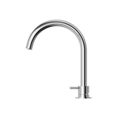 NERO MECCA HOB BASIN MIXER ROUND SWIVEL SPOUT CHROME