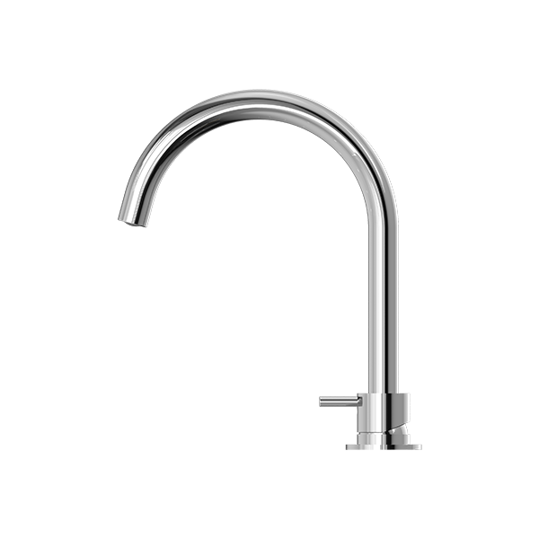 NERO MECCA HOB BASIN MIXER ROUND SWIVEL SPOUT CHROME