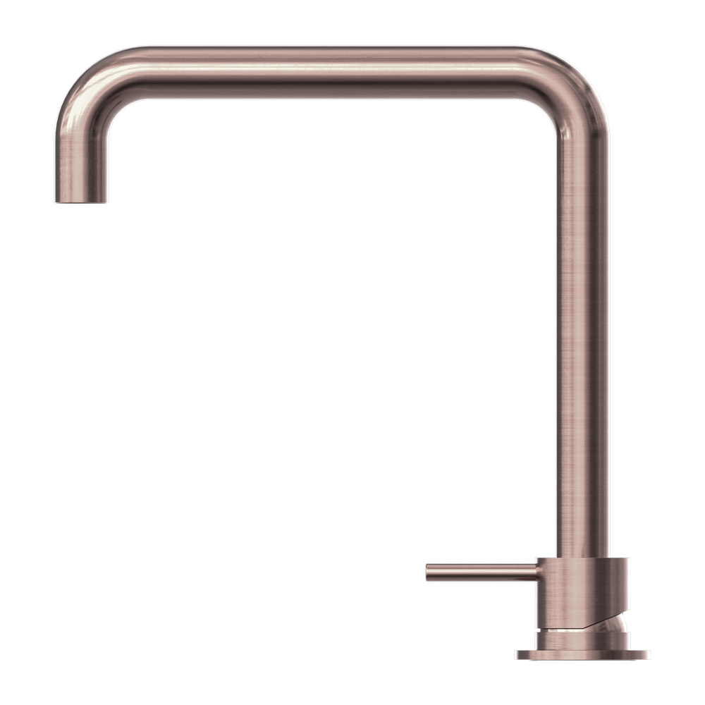 NERO MECCA HOB BASIN MIXER SQUARE SWIVEL SPOUT BRUSHED BRONZE