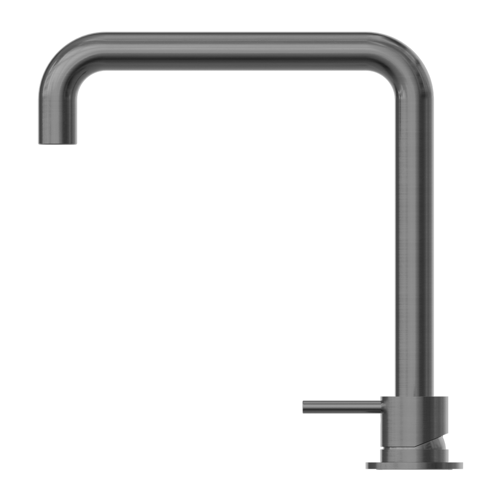 NERO MECCA HOB BASIN MIXER SQUARE SWIVEL SPOUT GUN METAL