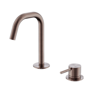 NERO MECCA HOB BASIN MIXER SET EDGE SPOUT 135MM BRUSHED BRONZE