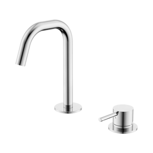 NERO MECCA HOB BASIN MIXER SET EDGE SPOUT 135MM CHROME