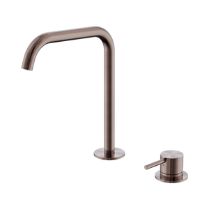 NERO MECCA HOB BATH/KITCHEN MIXER SET EDGE SPOUT BRUSHED BRONZE