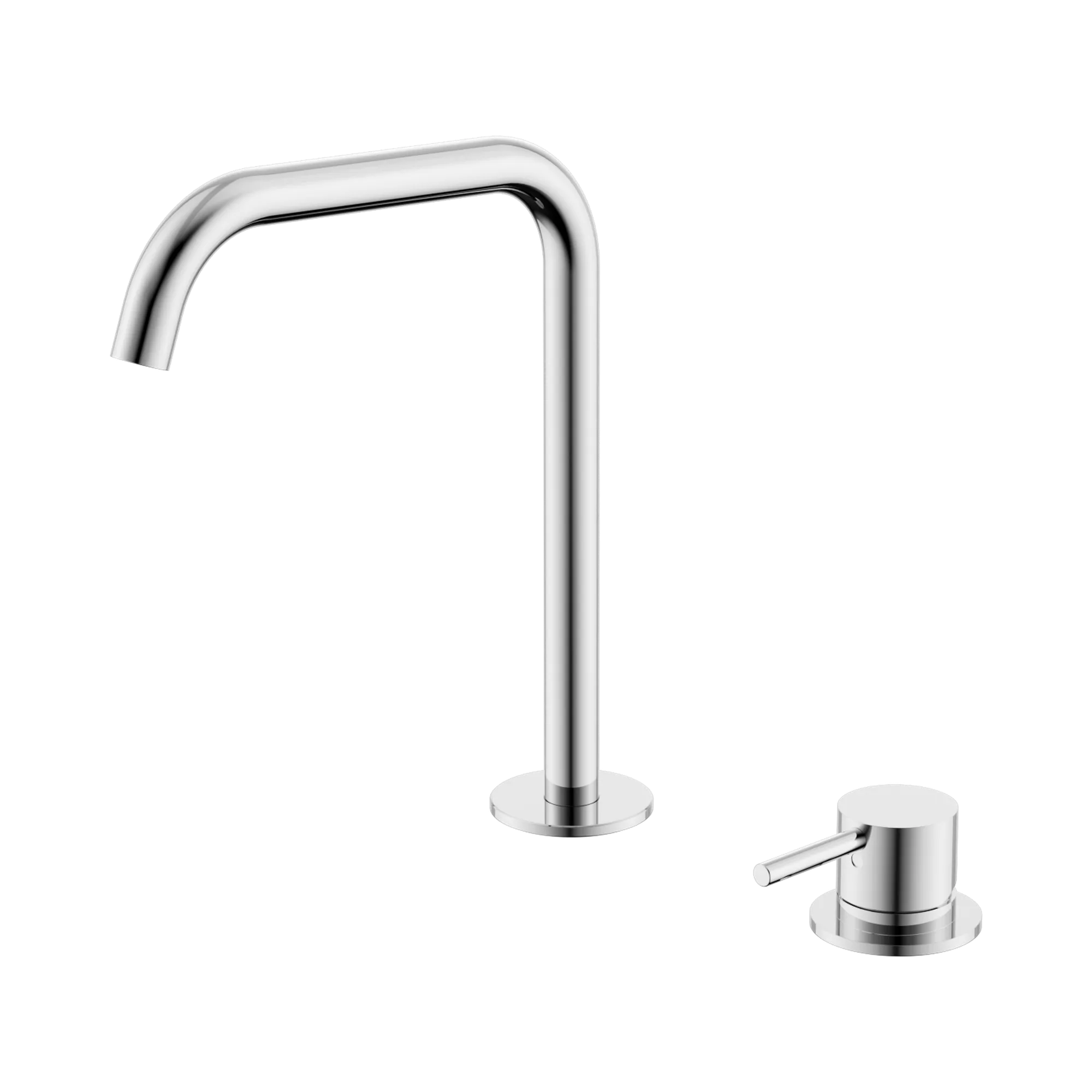 NERO MECCA HOB BATH/KITCHEN MIXER SET EDGE SPOUT CHROME