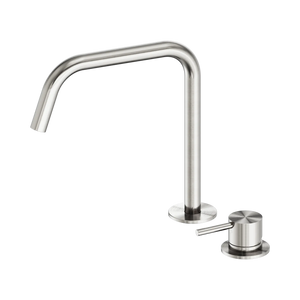 NERO MECCA HOB BATH/KITCHEN MIXER SET EDGE SPOUT II BRUSHED NICKEL