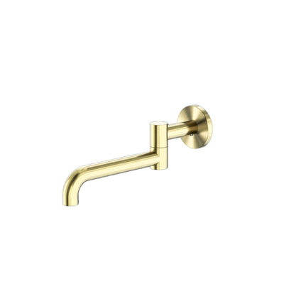 NERO MECCA WALL MOUNTED SWIVEL BASIN / BATH SPOUT BRUSHED GOLD