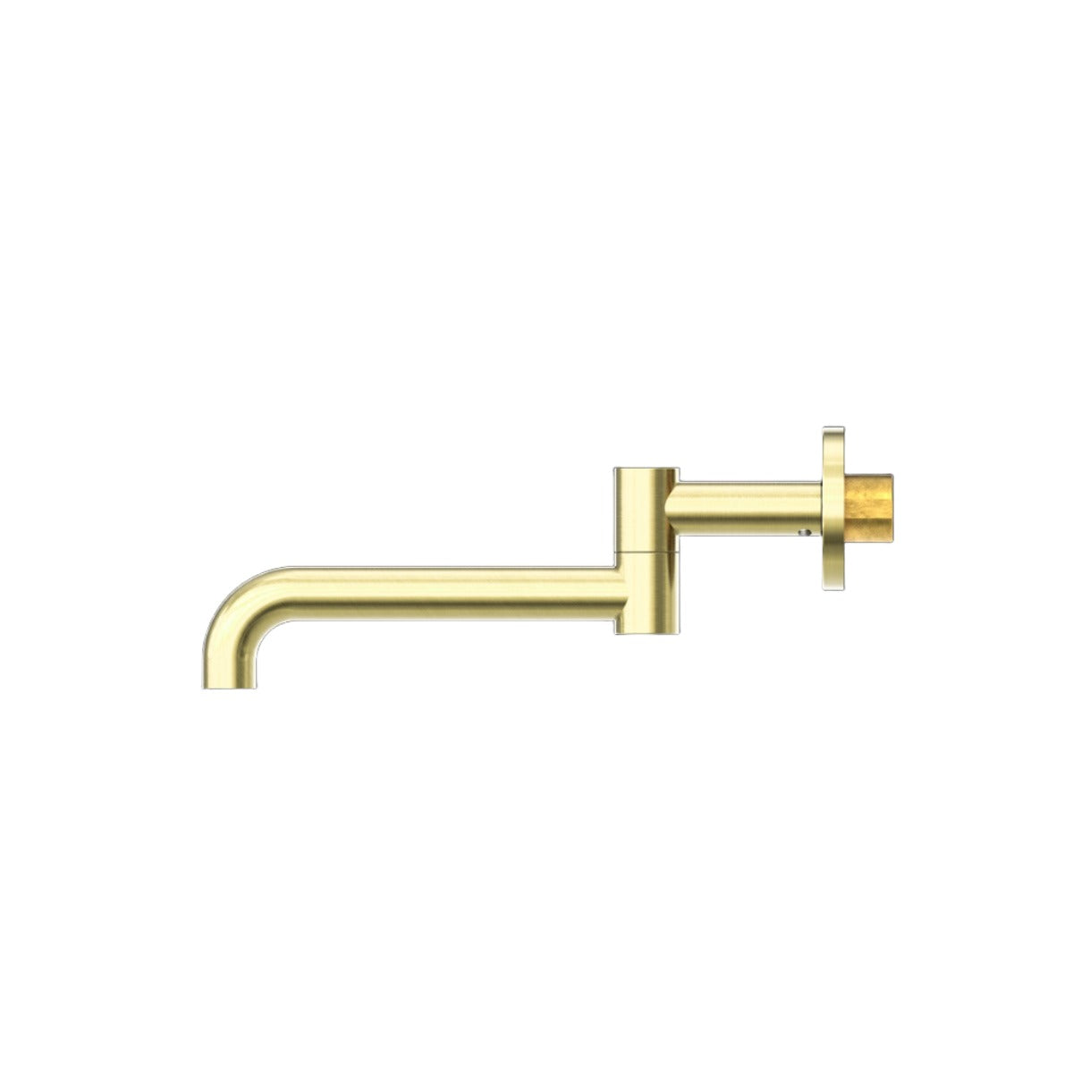 NERO MECCA WALL MOUNTED SWIVEL BASIN/ BATH SPOUT BRUSHED GOLD