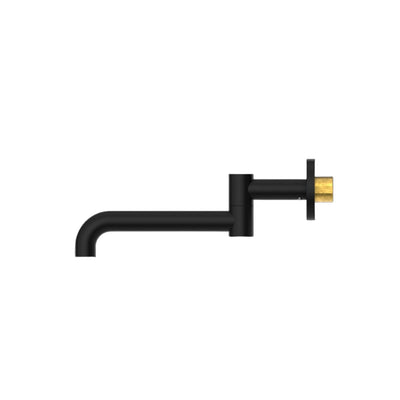 NERO MECCA WALL MOUNTED SWIVEL BASIN / BATH SPOUT MATTE BLACK