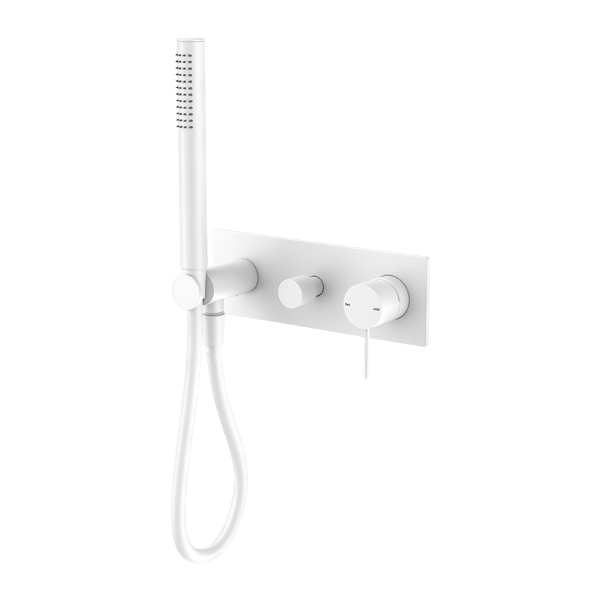 NERO MECCA SHOWER MIXER DIVERTOR SYSTEM MATTE WHITE