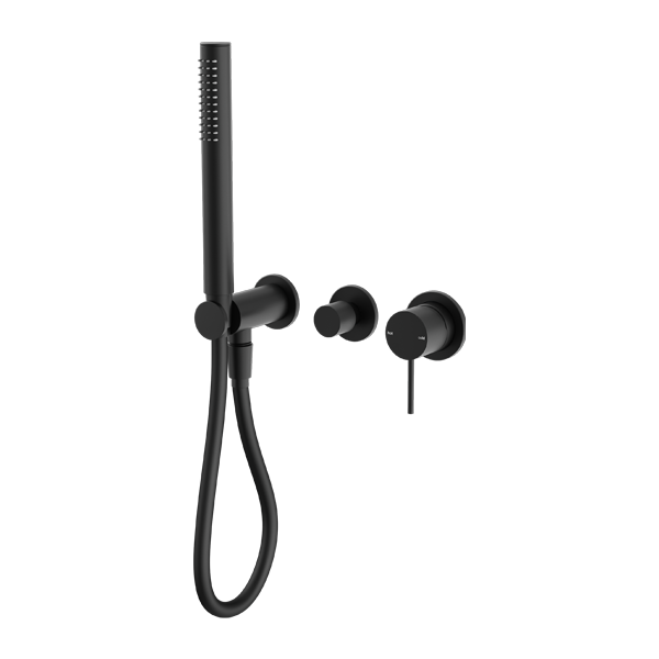 NERO MECCA SHOWER MIXER DIVERTOR SYSTEM SEPARATE BACK PLATE MATTE BLACK