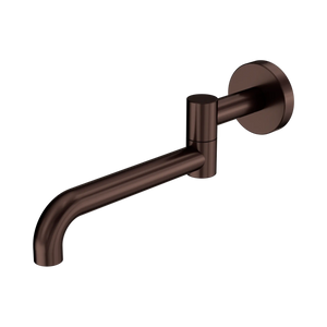 NERO MECCA WALL MOUNTED SWIVEL BATH SPOUT 225MM II ROME BRONZE