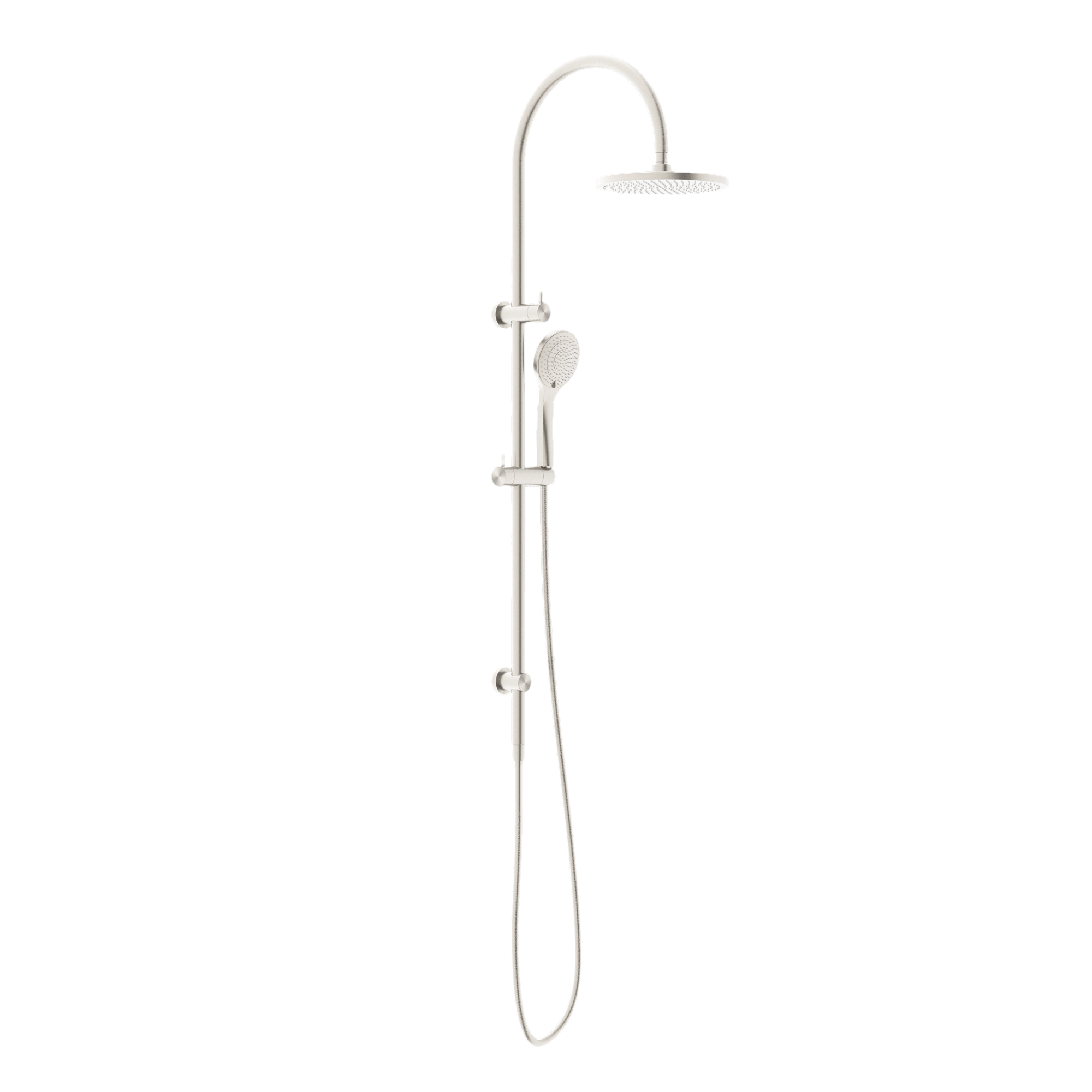 NERO MECCA TWIN SHOWER WITH AIR SHOWER BRUSHED NICKEL