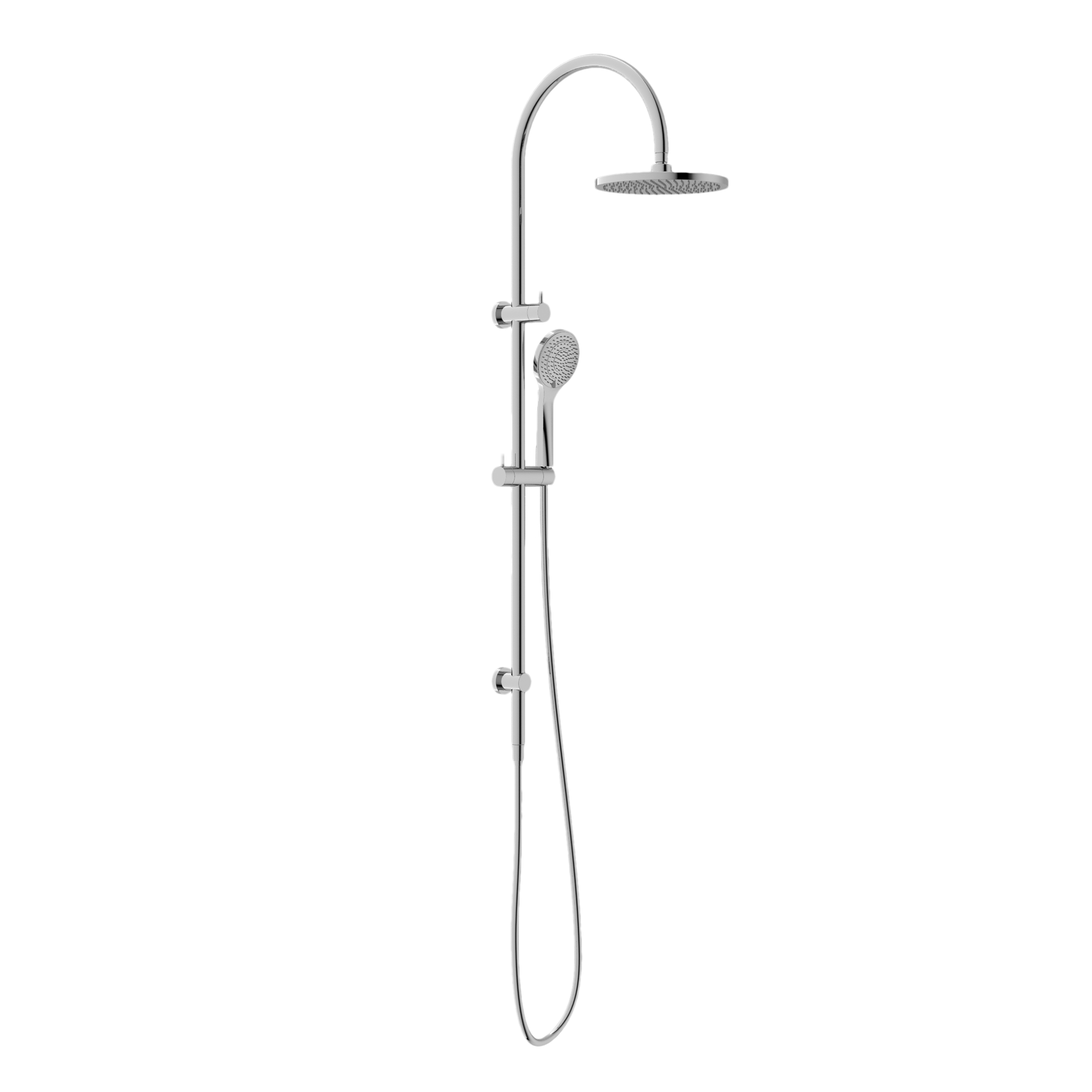 NERO MECCA TWIN SHOWER WITH AIR SHOWER CHROME