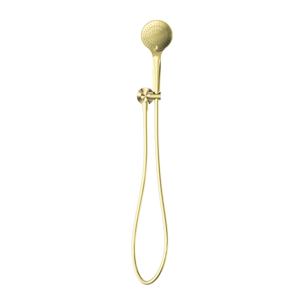 NERO MECCA SHOWER ON BRACKET WITH AIR SHOWER BRUSHED GOLD