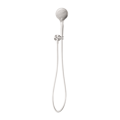 NERO MECCA SHOWER ON BRACKET WITH AIR SHOWER BRUSHED NICKEL
