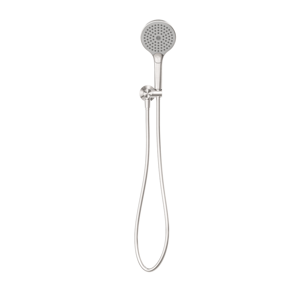 NERO MECCA SHOWER ON BRACKET WITH AIR SHOWER II BRUSHED NICKEL