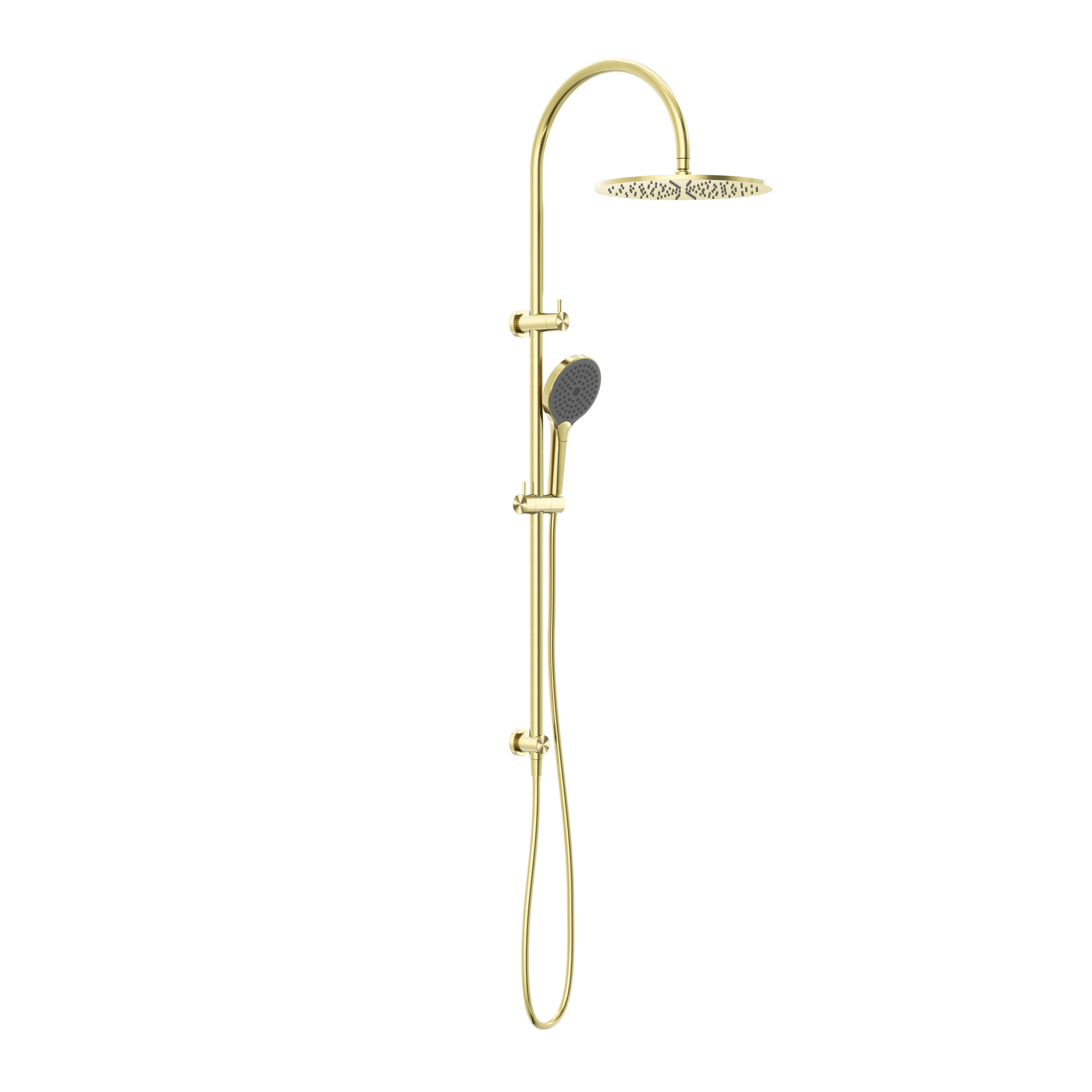 NERO MECCA TWIN SHOWER WITH AIR SHOWER II BRUSHED GOLD