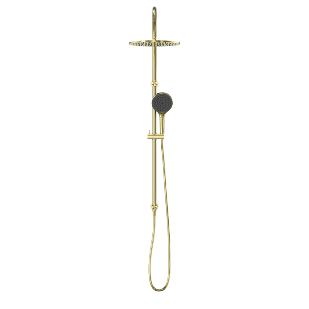 NERO MECCA TWIN SHOWER WITH AIR SHOWER II BRUSHED GOLD