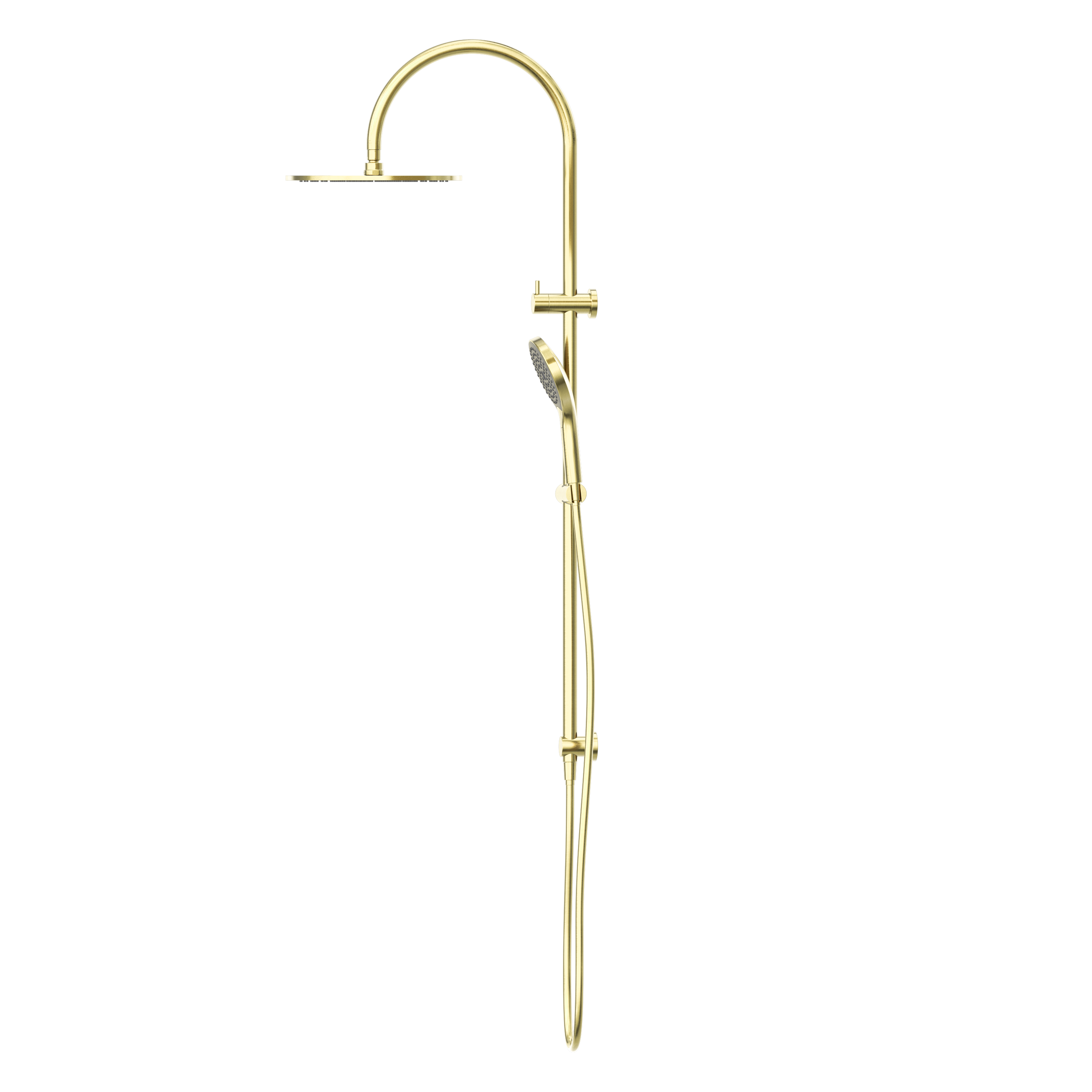 NERO MECCA TWIN SHOWER WITH AIR SHOWER II BRUSHED GOLD