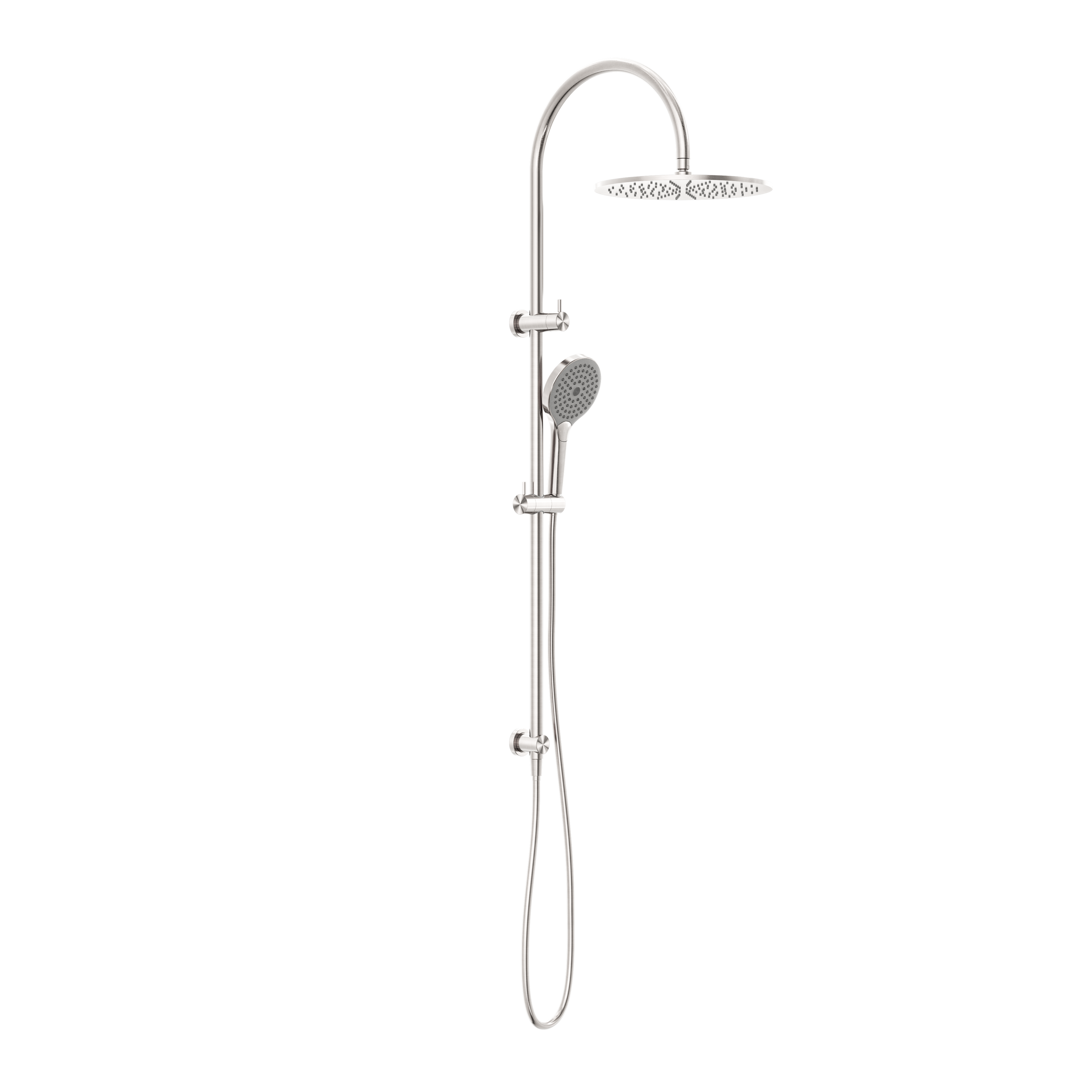 NERO MECCA TWIN SHOWER WITH AIR SHOWER II BRUSHED NICKEL