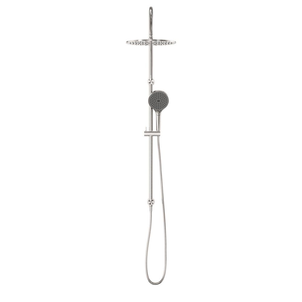 NERO MECCA TWIN SHOWER WITH AIR SHOWER II BRUSHED NICKEL