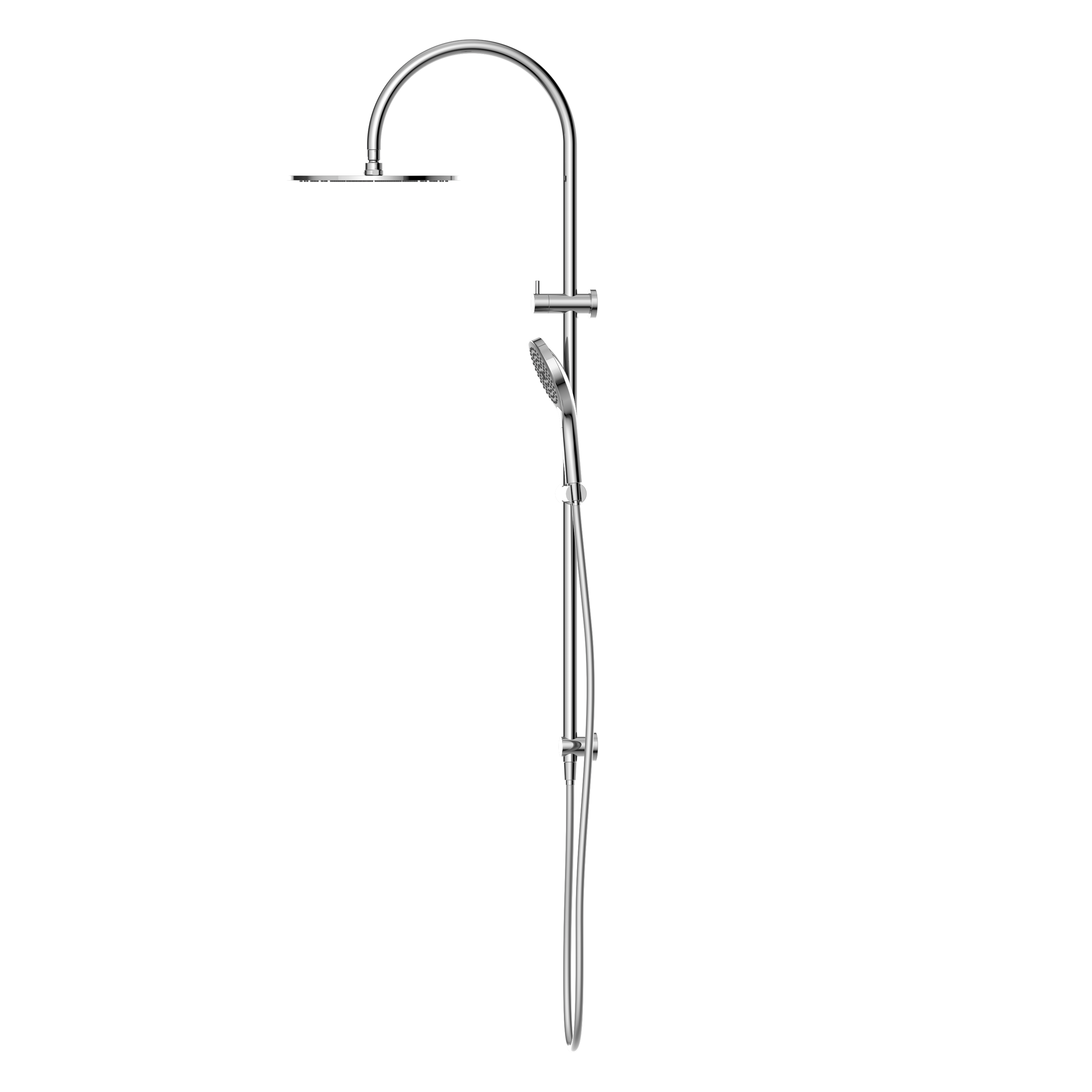 NERO MECCA TWIN SHOWER WITH AIR SHOWER II CHROME