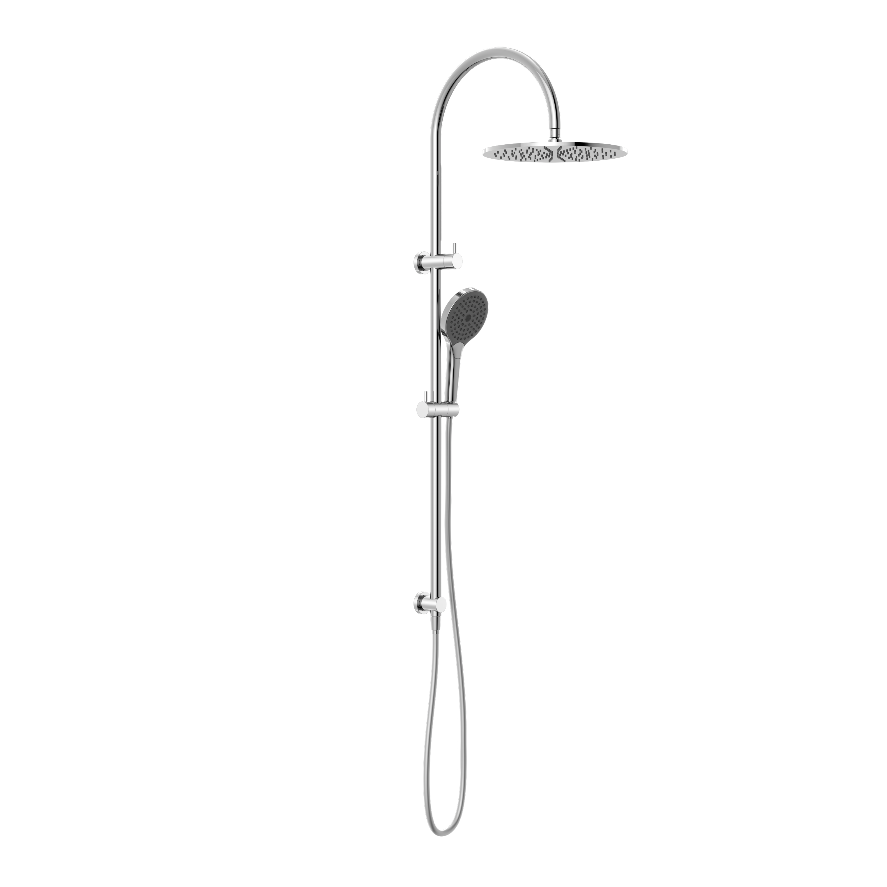 NERO MECCA TWIN SHOWER WITH AIR SHOWER II CHROME