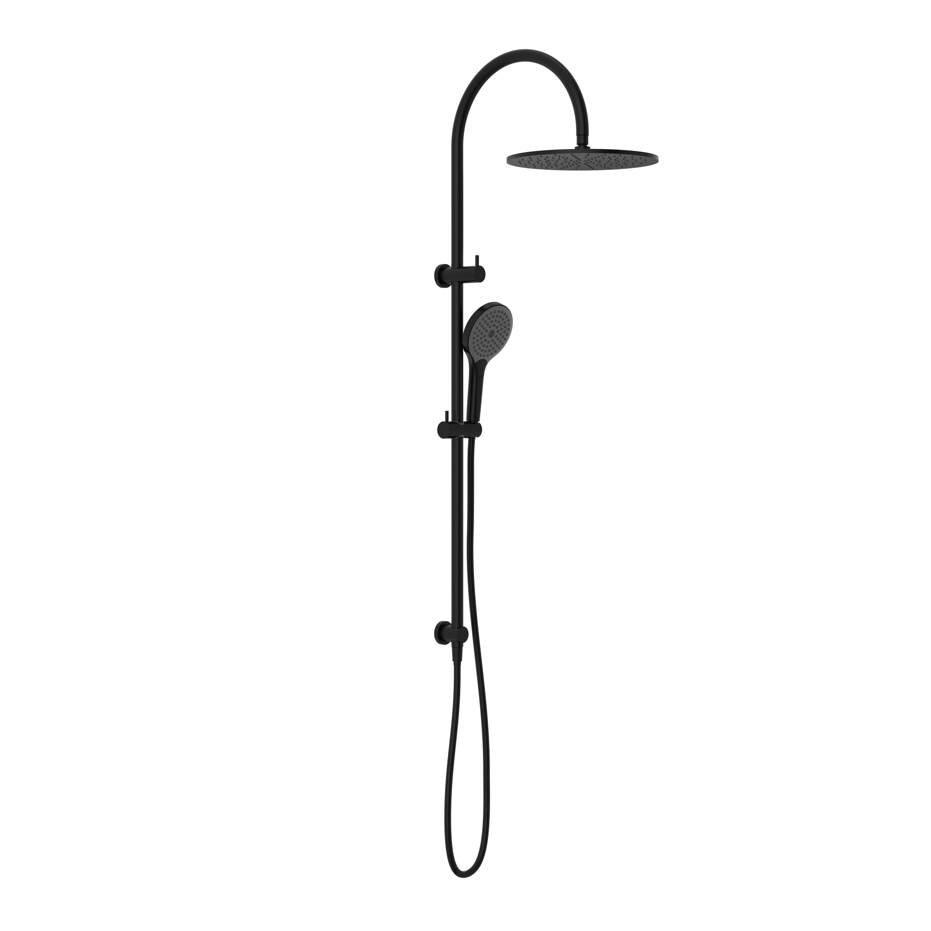 NERO MECCA TWIN SHOWER WITH AIR SHOWER II MATTE BLACK