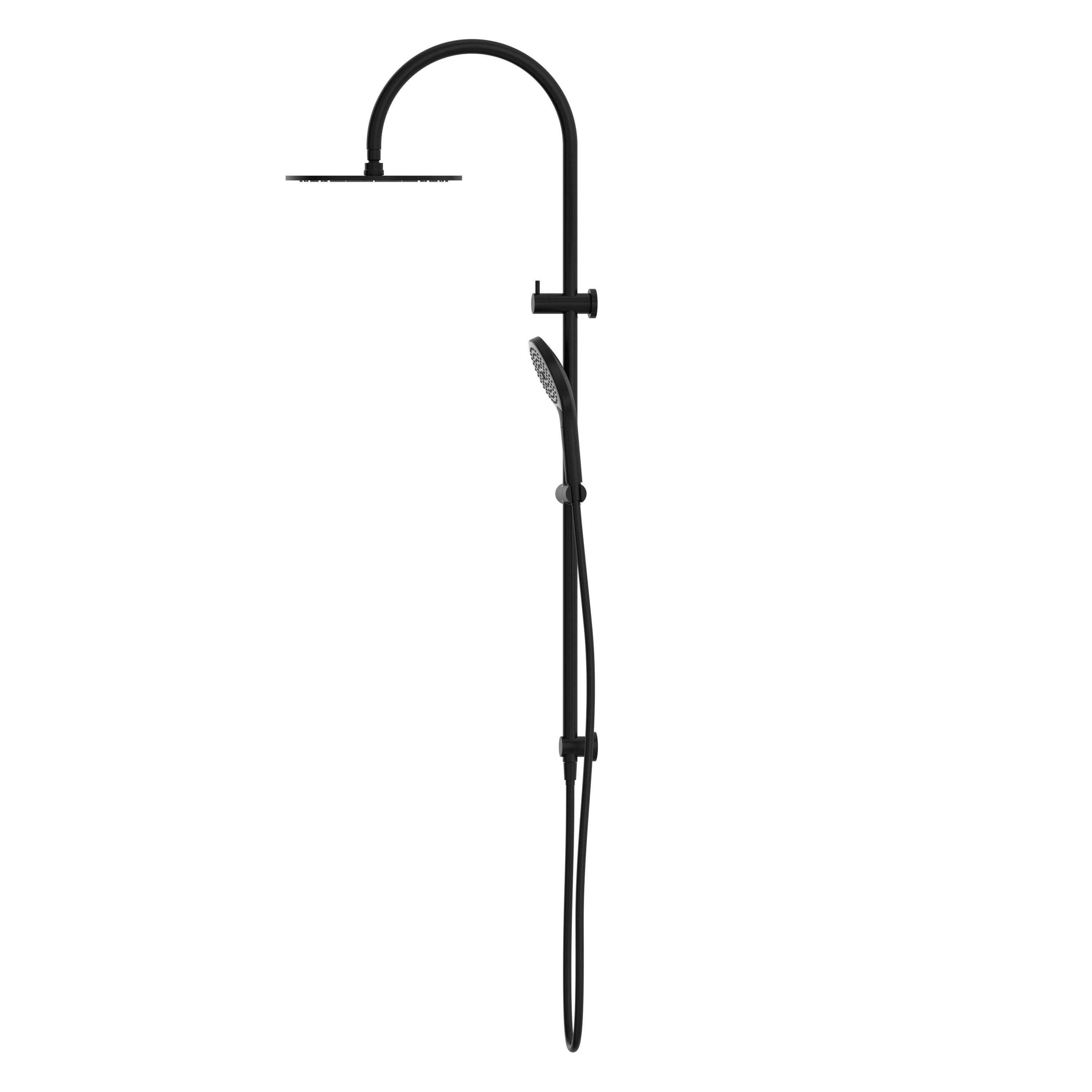 NERO MECCA TWIN SHOWER WITH AIR SHOWER II MATTE BLACK