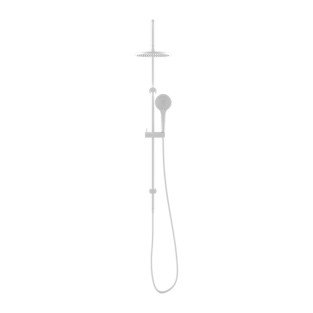 NERO MECCA TWIN SHOWER WITH AIR SHOWER MATTE WHITE