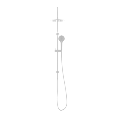 NERO MECCA TWIN SHOWER WITH AIR SHOWER MATTE WHITE