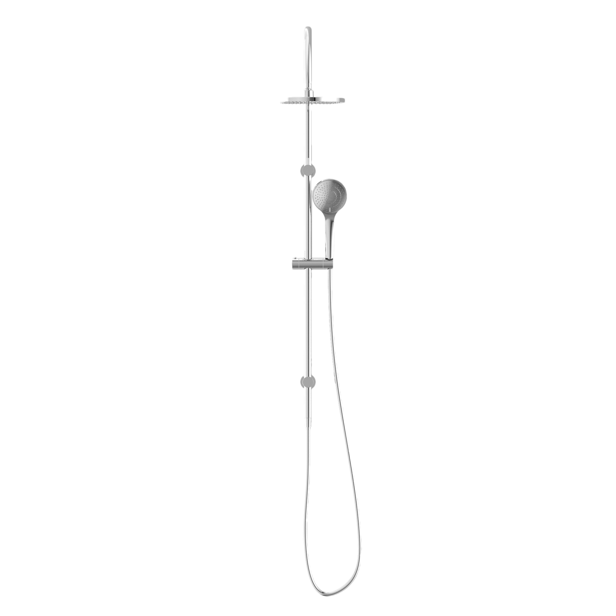 NERO MECCA TWIN SHOWER WITH AIR SHOWER CHROME