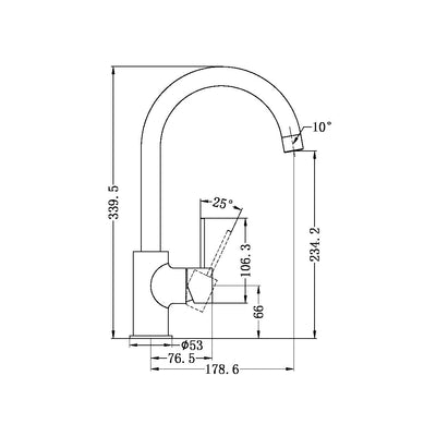 NERO MECCA KITCHEN MIXER MATTE WHITE
