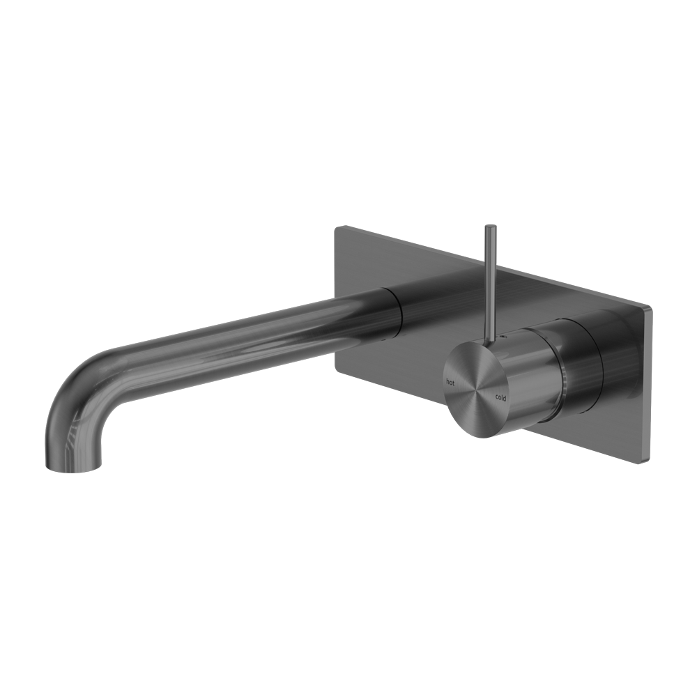 NERO MECCA WALL BASIN/BATH MIXER HANDLE UP GUN METAL (AVAILABLE IN 160MM, 185MM AND 230MM)