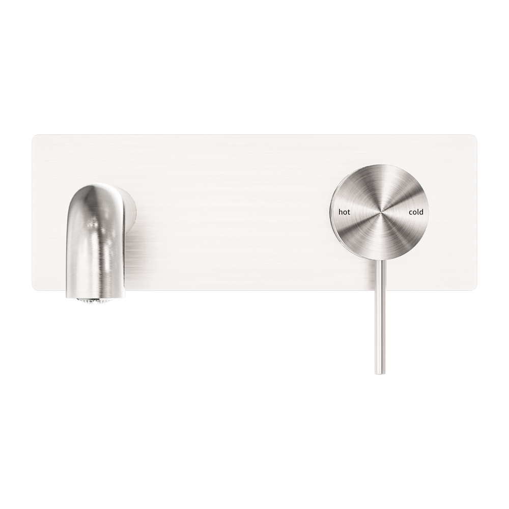 NERO MECCA WALL BASIN/ BATH MIXER BRUSHED NICKEL (AVAILABLE IN 120MM,160MM,185MM, 230MM AND 260MM)