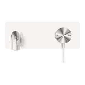 NERO MECCA WALL BASIN/ BATH MIXER BRUSHED NICKEL (AVAILABLE IN 120MM,160MM,185MM, 230MM AND 260MM)