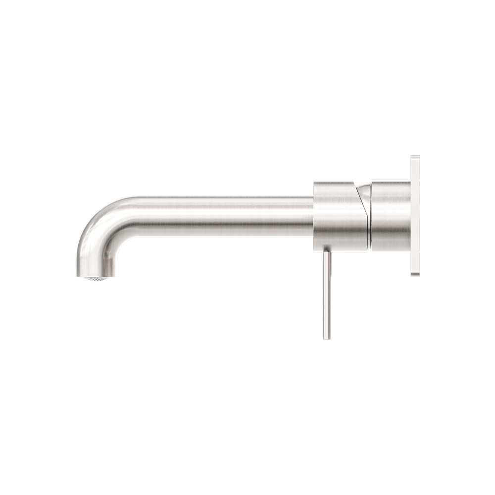 NERO MECCA WALL BASIN/ BATH MIXER BRUSHED NICKEL (AVAILABLE IN 120MM,160MM,185MM, 230MM AND 260MM)