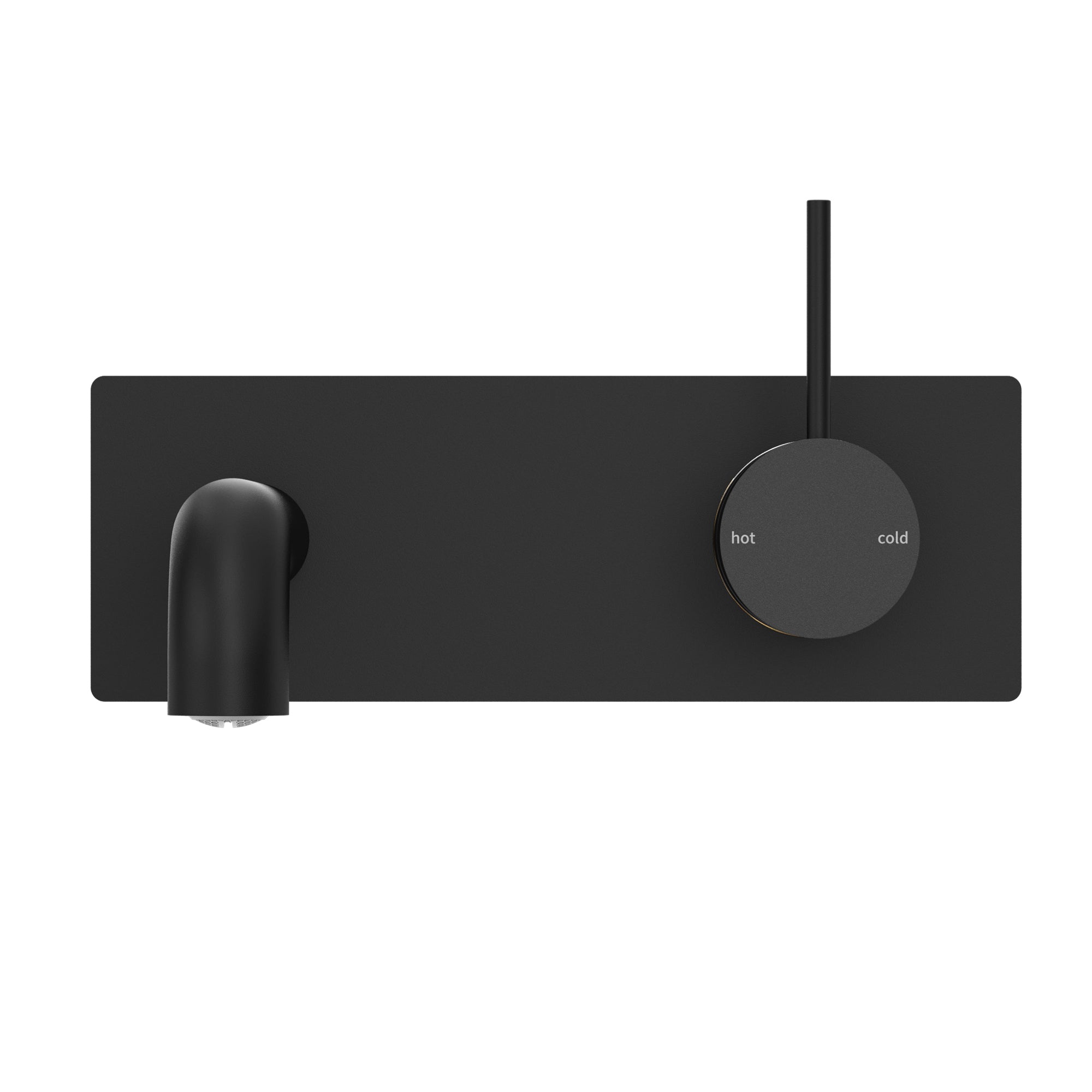 NERO MECCA WALL BASIN/BATH MIXER HANDLE UP 230MM MATTE BLACK