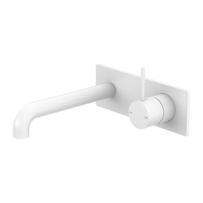 NERO MECCA WALL BASIN/BATH MIXER HANDLE UP MATTE WHITE (AVAILABLE IN 120MM,160MM,185MM, 230MM AND 260MM)