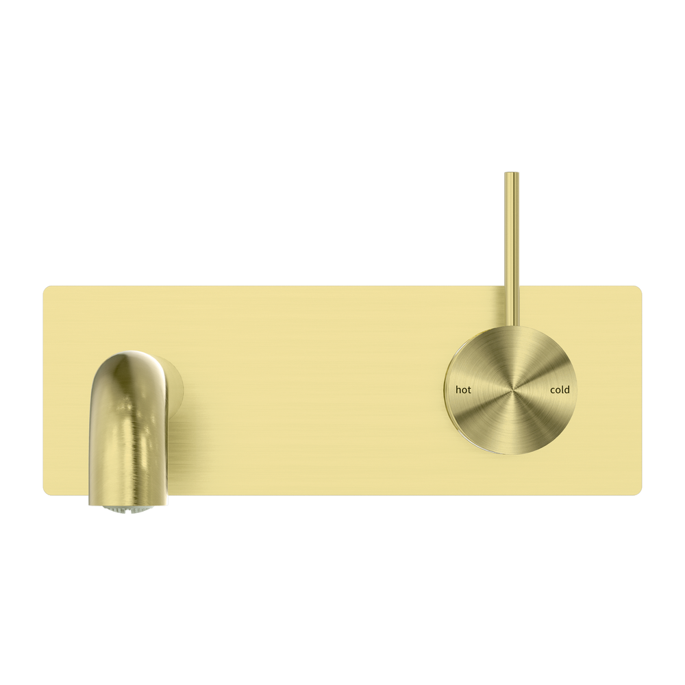 NERO MECCA WALL BASIN/BATH MIXER HANDLE UP BRUSHED GOLD (AVAILABLE IN 120MM,160MM,185MM, 230MM AND 260MM)